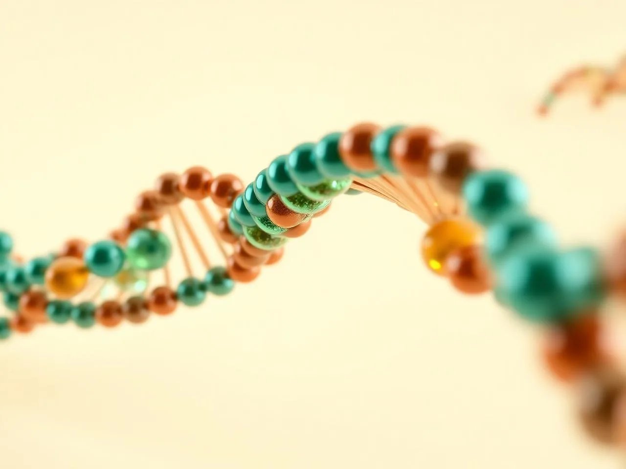 Illustration of an amino acid chain representing a signaling peptide