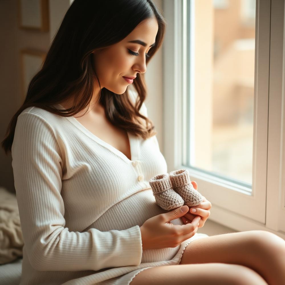 Mother holding her newborn baby after completing the Fertility Bliss program